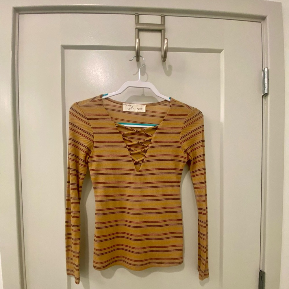 Vintage Havana stripped long sleeve shirt.